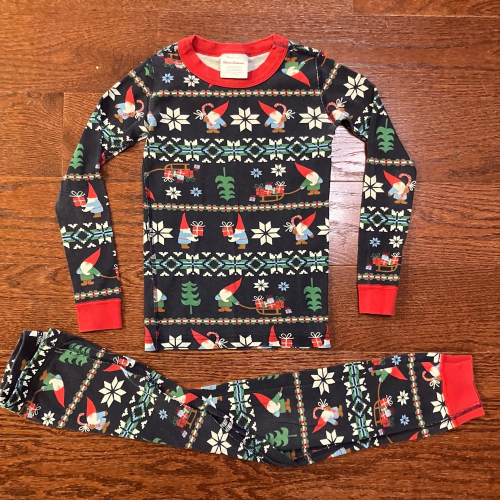 Hanna Anderson Gnome Christmas Pajama Set Long Sleeve Pants